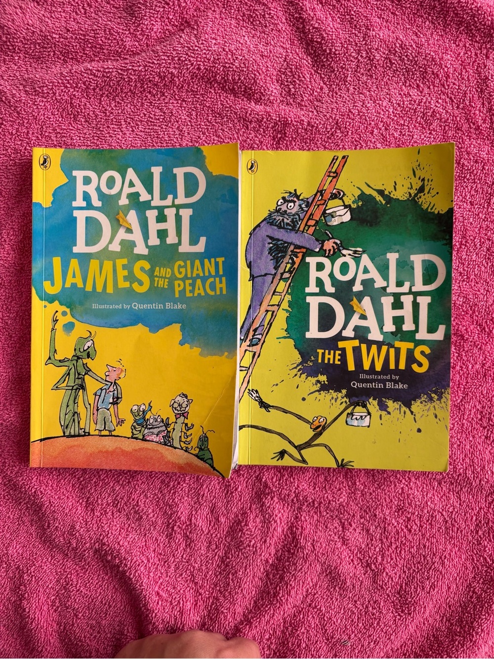 Roald Dahl James and the Giant Peach & The Twits Paperback Book Lot of 2